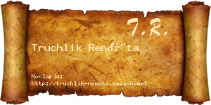 Truchlik Renáta névjegykártya